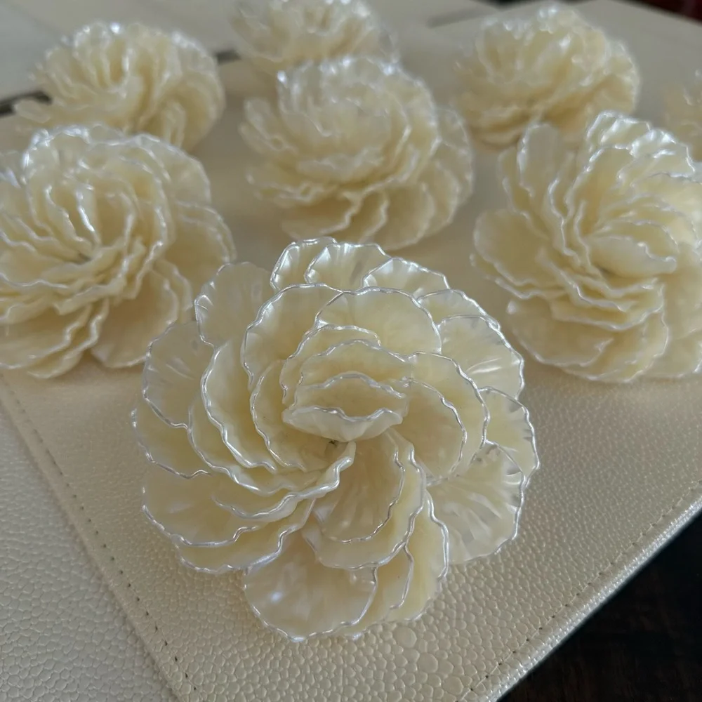 Madrepérola Flower Napkin Rings with placemats (set of 8)